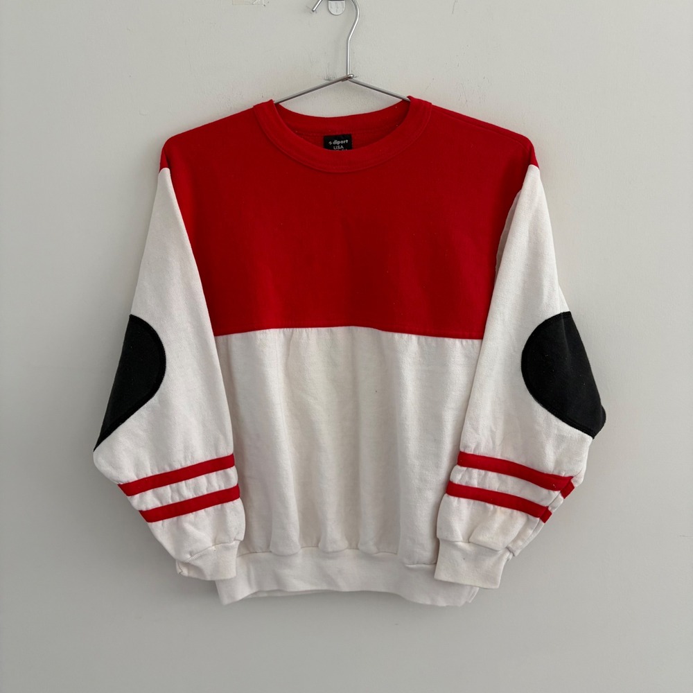 Vintage Diport USA Terri Jackson MO Sweatshirt Red White Medium